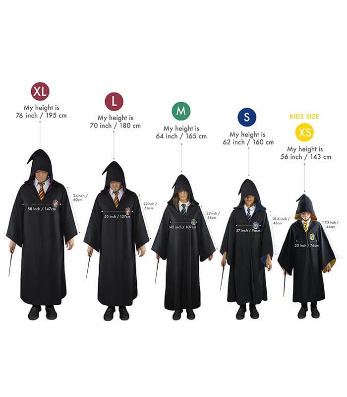 Déguisement robe de sorcier Poufsouffle Harry Potter luxe enfant - Taille:  3 à 4 ans (104 cm)