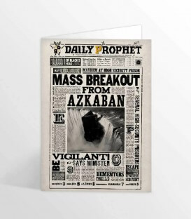 Carte de voeux lenticulaire Mass breakout from Azkaban