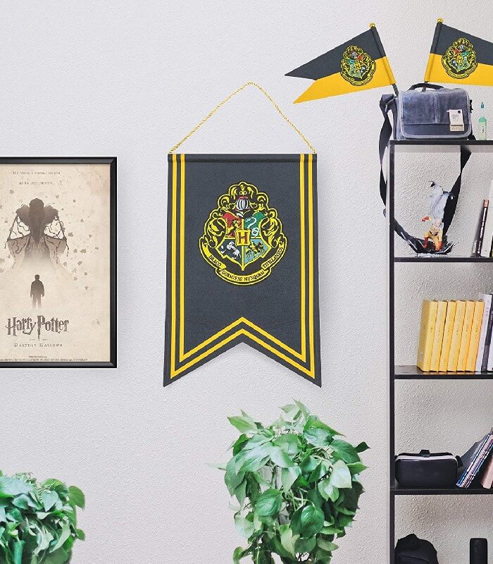 Harry Potter Drapeau, 5 pièces Harry Potter Poudlard, bannière de Poudlard,  pour poster décoratif pour la maison, décoration murale intérieure et  extérieure (75 x 125 cm) : : Cuisine et maison