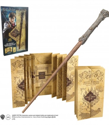 Harry Potter Wand and Marauder's Map in Blister Pack