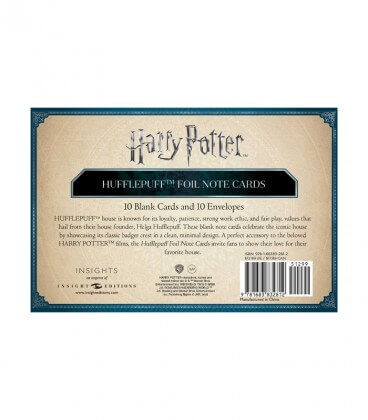 10 Cartes et Enveloppes de Luxe Poufsouffle,  Harry Potter, Boutique Harry Potter, The Wizard's Shop