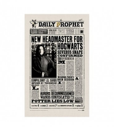 Torchon The Daily Prophet : New Headmaster for Hogwarts,  Harry Potter, Boutique Harry Potter, The Wizard's Shop