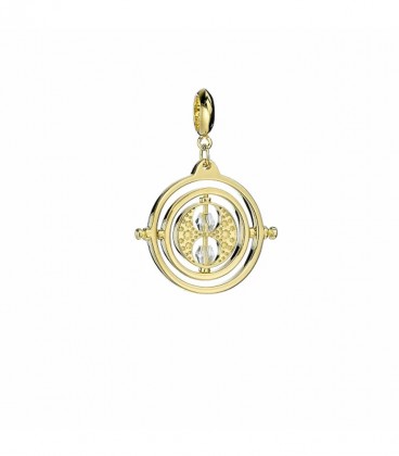 Time-Turner Charm Pendant 925 Silver Gold Plated with Swarovski Crystals