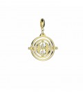 Time-Turner Charm Pendant 925 Silver Gold Plated with Swarovski Crystals