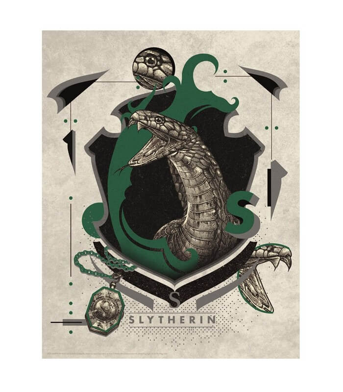 Affiche Lithographie Maison Serpentard Édition limitée - Boutique Harry  Potter
