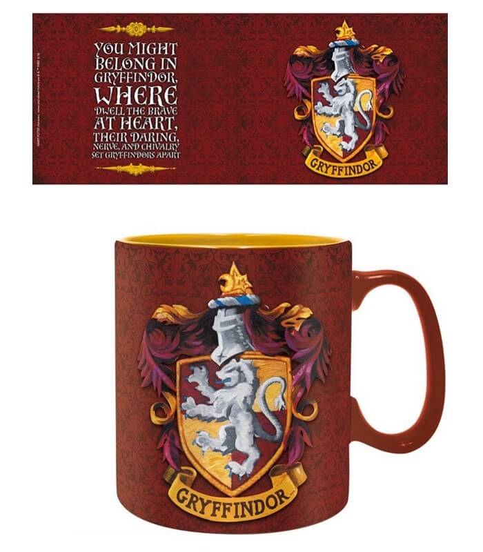 Tasse Harry Potter rouge et or à l'effigie de la maison Gryffondor sur  Rapid Cadeau