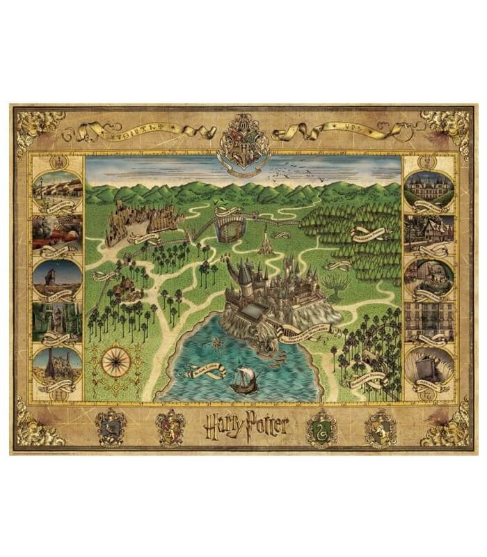 Harry Potter-Puzzle Hogwarts Map 1500 p - Boutique Harry Potter