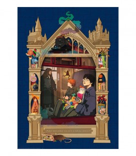Puzzle " Harry Potter en route vers Poudlard" 1000 pièces par Minalima,  Harry Potter, Boutique Harry Potter, The Wizard's Shop