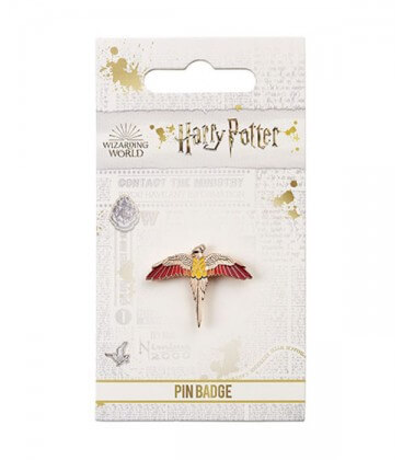 Rose Gold Plated Fawkes Pin - Harry Potter