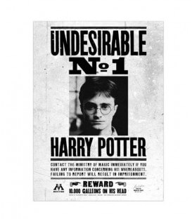 Poster Undesirable No.1 Harry Potter par Minalima,  Harry Potter, Boutique Harry Potter, The Wizard's Shop