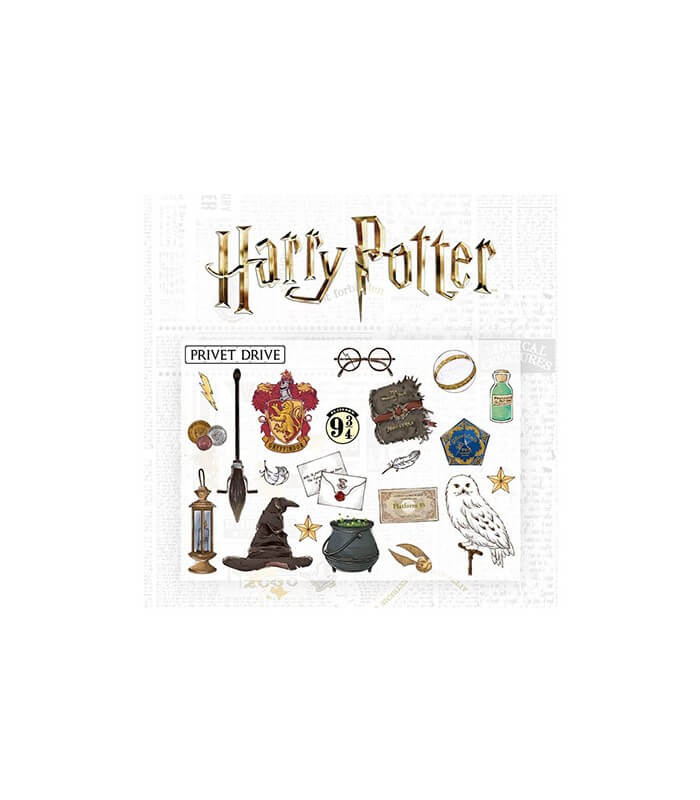 Plaquettes de 50 stickers Maisons Poudlard - Boutique Harry Potter