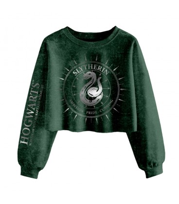 Sweatshirt Cropped top Serpentard Femme,  Harry Potter, Boutique Harry Potter, The Wizard's Shop