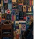Papier peint Hogwarts’ Book Covers,  Harry Potter, Boutique Harry Potter, The Wizard's Shop