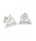 Deathly Hallows Sertling Silver Ear Studs - Harry Potter