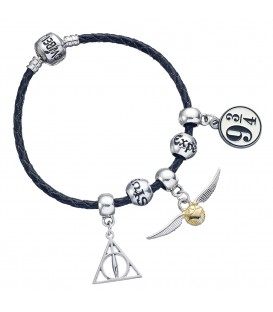 Bracelet en cuir noir/reliques de la mort/vif d'or/quai 9 3/4 Taille M Harry Potter,  Harry Potter, Boutique Harry Potter, Th...