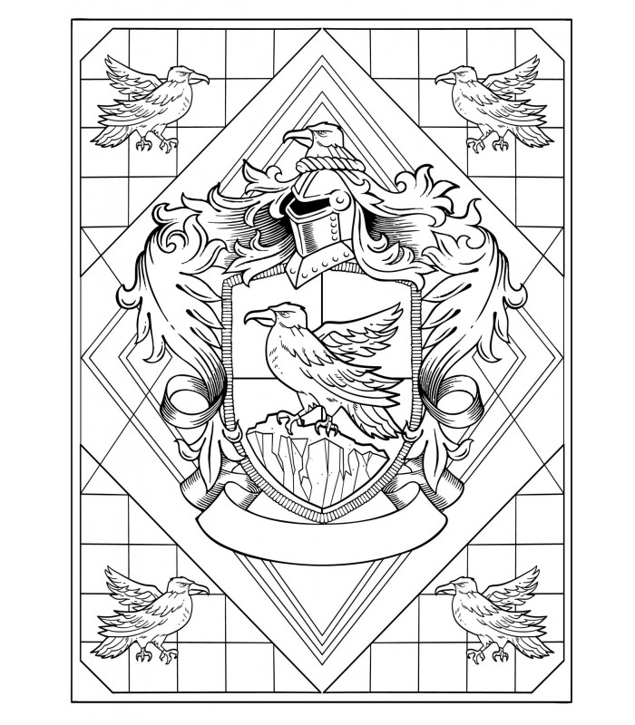 Harry Potter Emblème Serdaigle monochrome' Autocollant