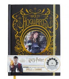 Carnet rigide et marque-page - Hermione et ses sorts