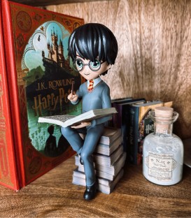 Figurine Harry Potter sur une pile de Grimoires,  Harry Potter, Boutique Harry Potter, The Wizard's Shop