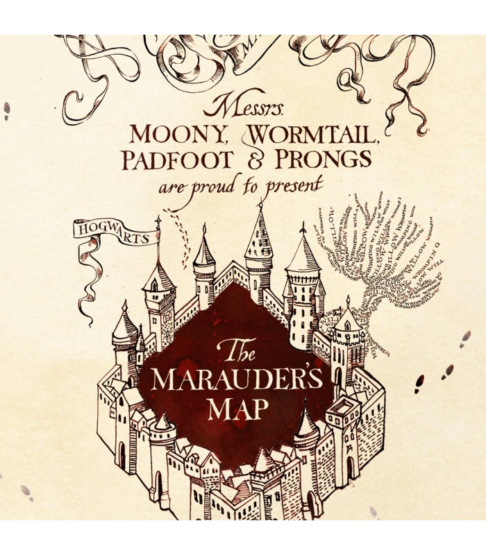 Marauder's Map  Les maraudeurs, Harry potter carte du maraudeur