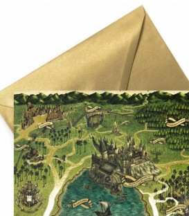 Carte de voeux La Carte de Poudlard - Harry Potter