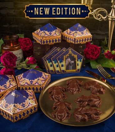 Chocolate frog molds with 6 Chocolate Frog boxes & 6 sorcerer's cards