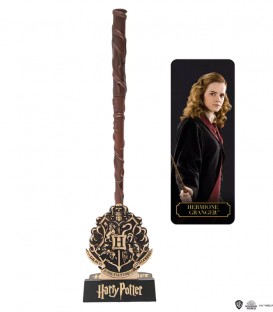Stylo Baguette 25 cm avec Support et Marque-page lenticulaire Hermione Granger