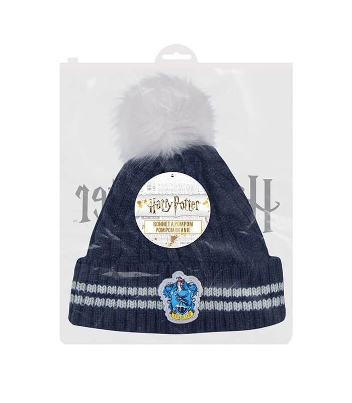 Harry potter - set bonnet pompon + echarpe - poufsouffle - enfants