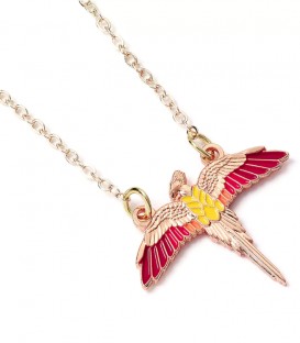 Rose Gold Plated Fawkes Necklace - Harry Potter