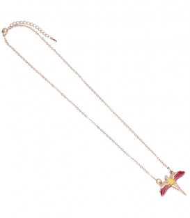 Rose Gold Plated Fawkes Necklace - Harry Potter