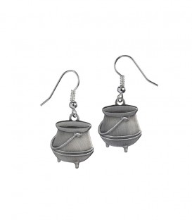 Official Silver Plated Potion Cauldron Drop Earrings Harry Potter Jewellery 