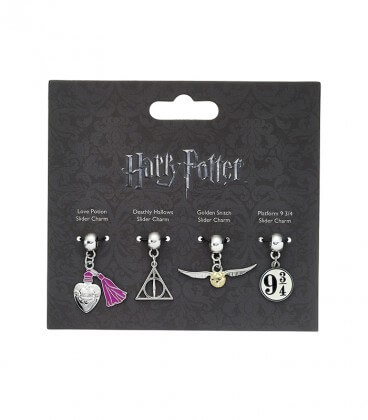 Harry Potter Charm Set 2: Golden Snitch - Deathly Hallows - Potion - Plateform 9 3/4