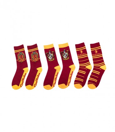 Pack of 3 pairs of Gryffindor socks